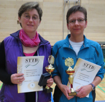 Sabine Blau Saarlandmeisterin im Senioren-Doppel